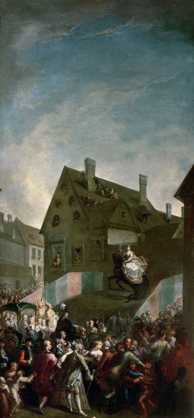 Empress Maria Theresa of Austria on Horseback in Pressburg, 1768 by Franz Messmer